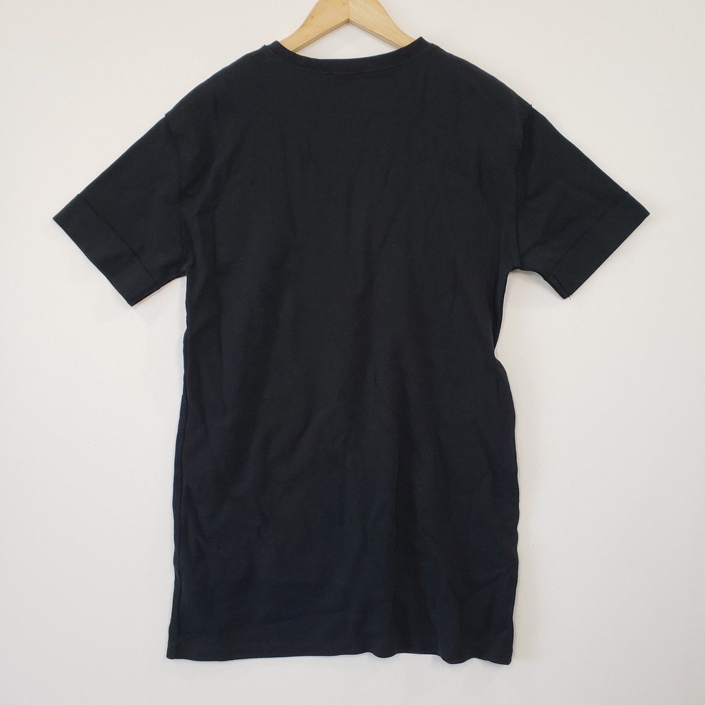 Zara T Shirt Mens Medium Black Short Sleeve Crew‎ Neck Cotton Basic Normcore - Picture 2 of 5